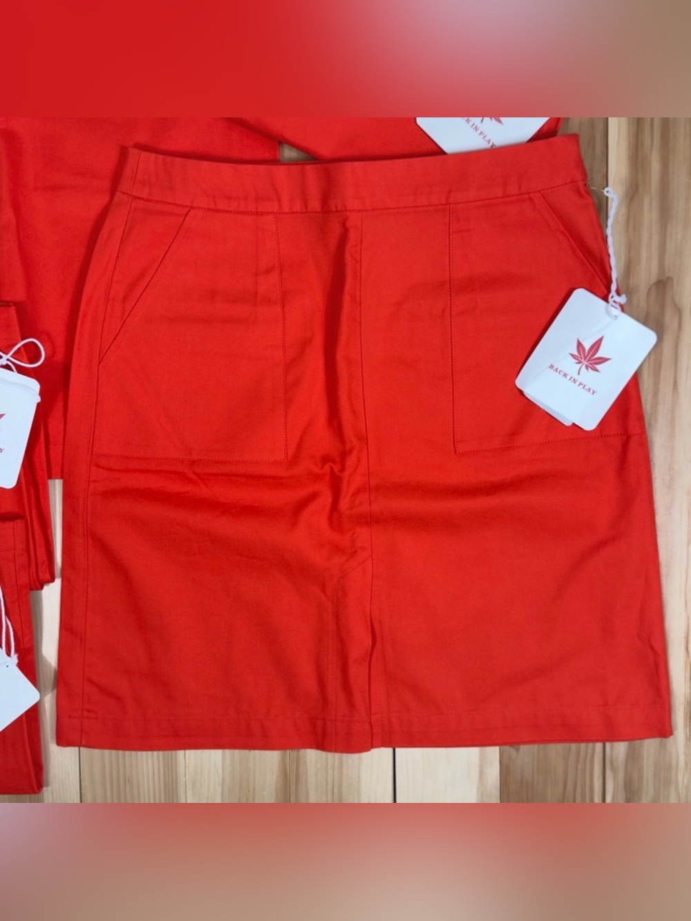 Orange Women's A-Line Skirt